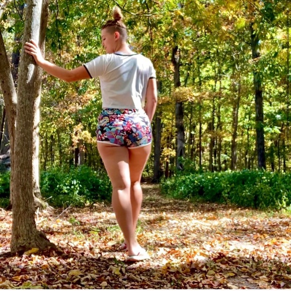 See new listing! NWT Pop art dolphin high waisted shorts front tie - Picture 2 of 6